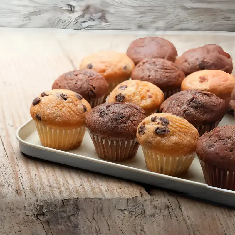 variety of muffins